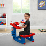 Load image into Gallery viewer, SpiderMan Draw and Play Desk by Delta Children Includes 10 Markers and Coloring Book