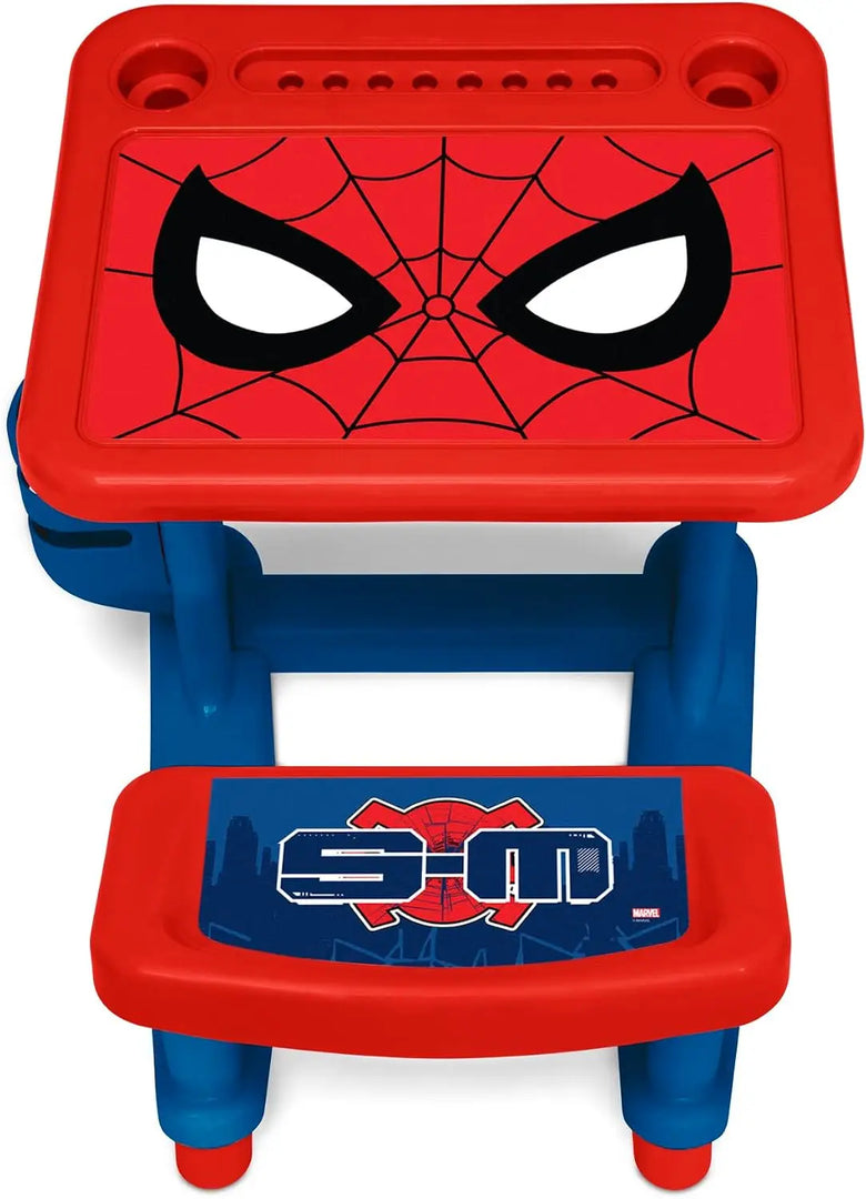 SpiderMan Draw and Play Desk by Delta Children Includes 10 Markers and Coloring Book