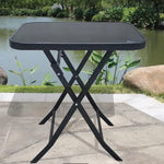 Load image into Gallery viewer, Square Foldable Table with Glass Top