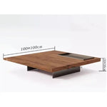 Load image into Gallery viewer, Jilphar Furniture Square Shape Creative Coffee Table Luxury Modern Marble Slate Square Corner Table Side Table For Living Room JP4058-GCC Home Center