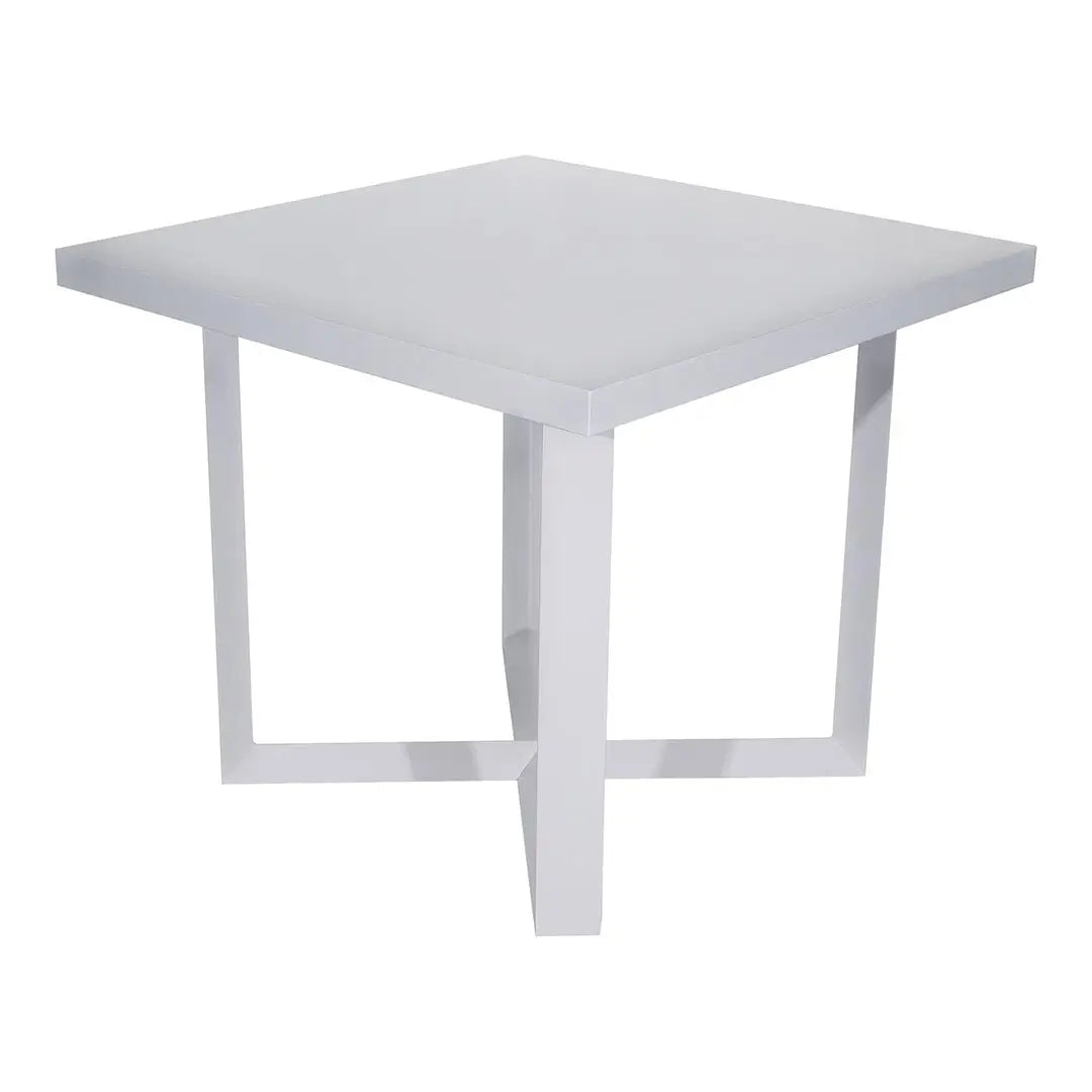Square Shaped Meeting Table, Modern Coffee Table - Matt White-GCC Home Center