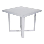 Square Shaped Meeting Table, Modern Coffee Table - Matt White-GCC Home Center