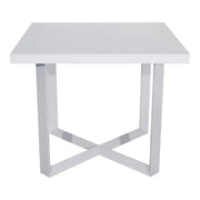 Square Shaped Meeting Table, Modern Coffee Table - Matt White-GCC Home Center