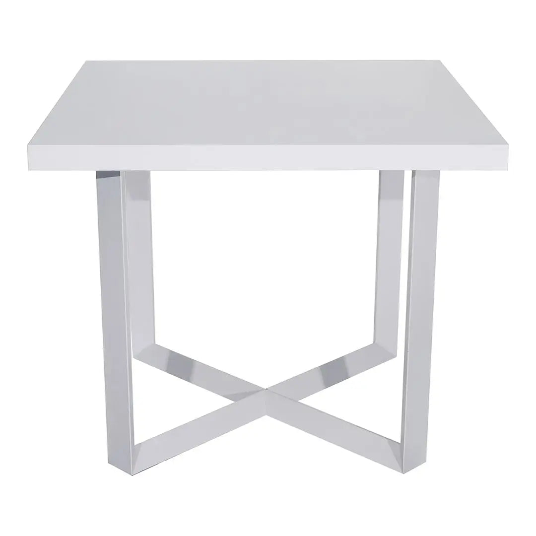Square Shaped Meeting Table, Modern Coffee Table - Matt White-GCC Home Center