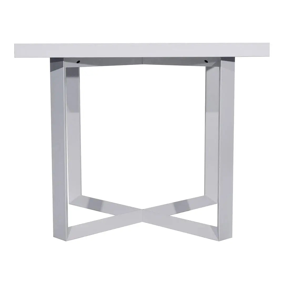 Square Shaped Meeting Table, Modern Coffee Table - Matt White-GCC Home Center