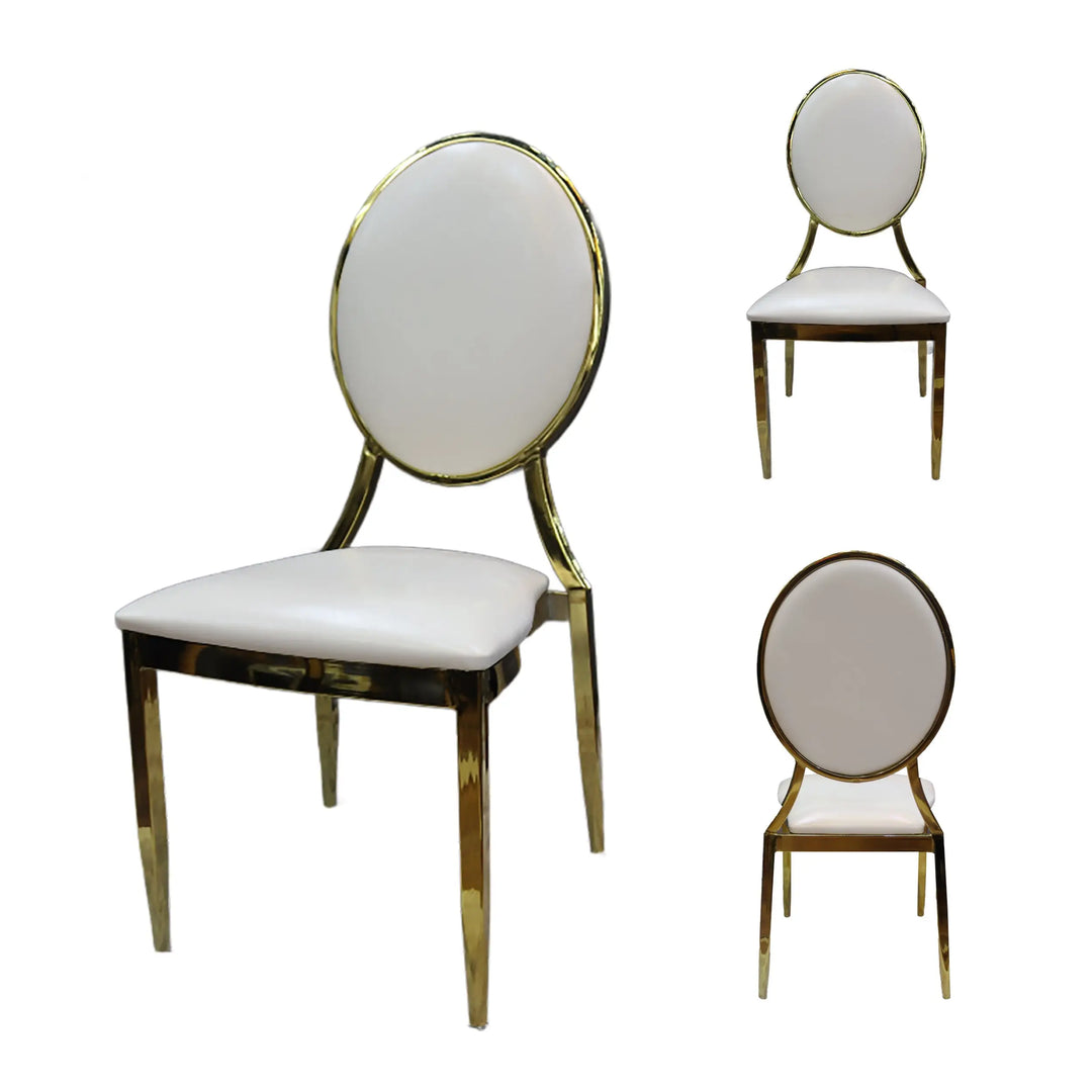 Jilphar Furniture Stainless Steel Gold Dining Chair JP1356-GCC Home Center