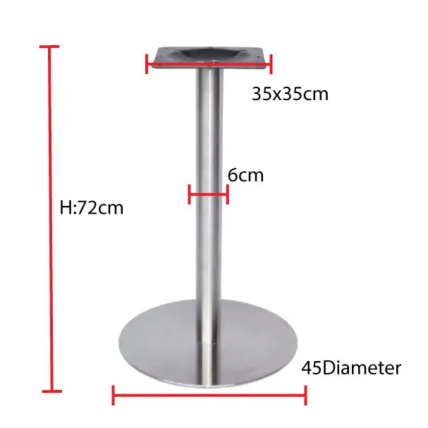 Jilphar Furniture Stainless Steel Round Table Base JP3021-GCC Home Center