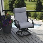 Load image into Gallery viewer, Steel Frame Swivel Rocker Dining Patio Chair, Gray-GCC Home Center