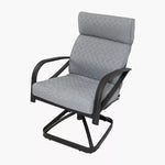 Load image into Gallery viewer, Steel Frame Swivel Rocker Dining Patio Chair, Gray-GCC Home Center