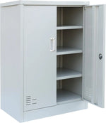 Load image into Gallery viewer, Steel Shoe Rack With Doors - Grey