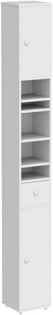 (Dubai Stock) SoBuy مجلس الوزراء Storage Cabinet Drawer Cabinet bathroom storage Bathroom Tall Cabinet 20x20x180cm (white) BZR34-W