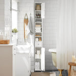 Load image into Gallery viewer, (Dubai Stock) SoBuy مجلس الوزراء Storage Cabinet Drawer Cabinet bathroom storage Bathroom Tall Cabinet 20x20x180cm (white) BZR34-W