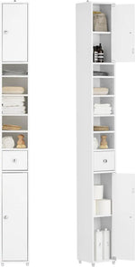 Load image into Gallery viewer, (Dubai Stock) SoBuy مجلس الوزراء Storage Cabinet Drawer Cabinet bathroom storage Bathroom Tall Cabinet 20x20x180cm (white) BZR34-W