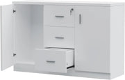 Mahmayi Storage Cabinet for Home Office (White Credenza)