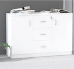 Load image into Gallery viewer, Mahmayi Storage Cabinet for Home Office (White Credenza)