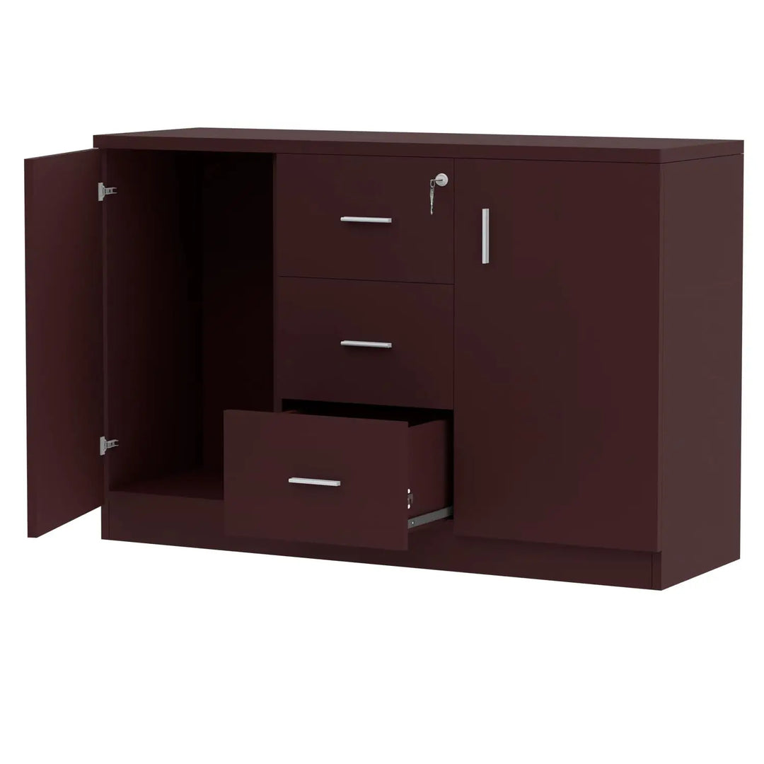 Mahmayi Storage Cabinet for Home Office (White Credenza)