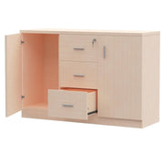 Mahmayi Storage Cabinet for Home Office (White Credenza)