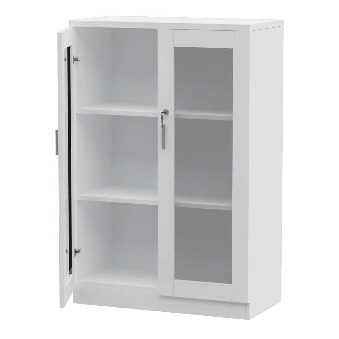 Mahmayi Storage Cabinet for Home Office (White Credenza)