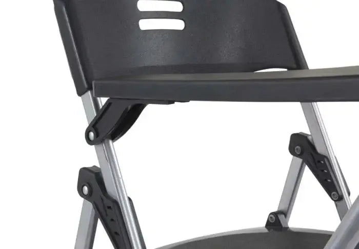 Student Chair Black, Folding Plastic Chair with Writing Table-GCC Home Center