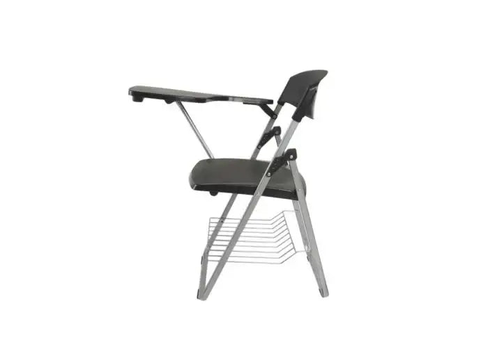 Student Chair Black, Folding Plastic Chair with Writing Table-GCC Home Center