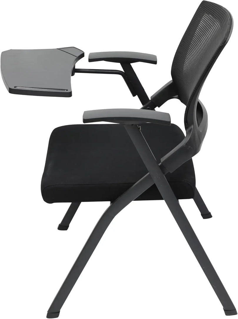 Multi Home Furniture Folding MH-30-BLK Study Chair, Metal Folding Student Chair With Writing Pad For Work From Home, Study Purpose, Homework Chair, Learning Chair, Classroom 96X30X30 Cm Black