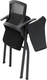 Load image into Gallery viewer, Multi Home Furniture Folding MH-30-BLK Study Chair, Metal Folding Student Chair With Writing Pad For Work From Home, Study Purpose, Homework Chair, Learning Chair, Classroom 96X30X30 Cm Black