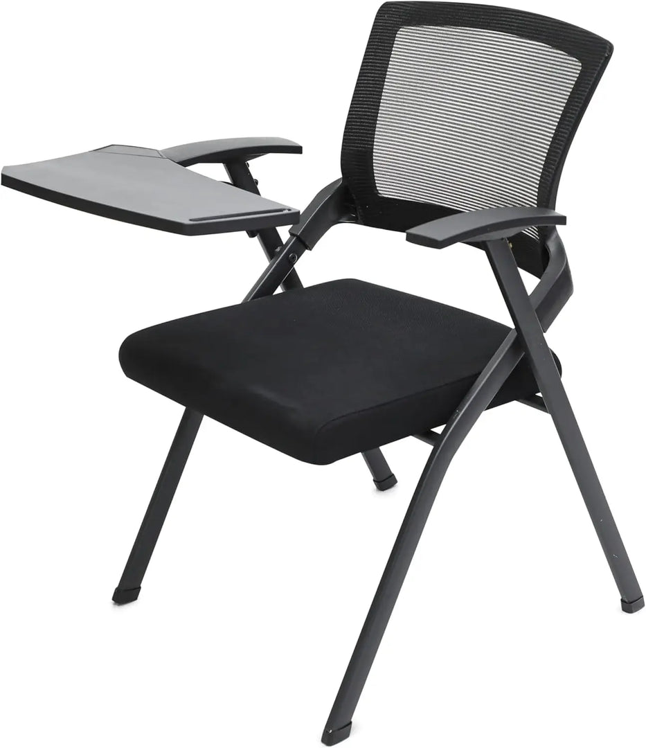 Multi Home Furniture Folding MH-30-BLK Study Chair, Metal Folding Student Chair With Writing Pad For Work From Home, Study Purpose, Homework Chair, Learning Chair, Classroom 96X30X30 Cm Black