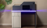 Load image into Gallery viewer, Study Desk With Built-In LED Lighting