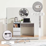 Load image into Gallery viewer, Study Desk with Drawers &amp; Shelf