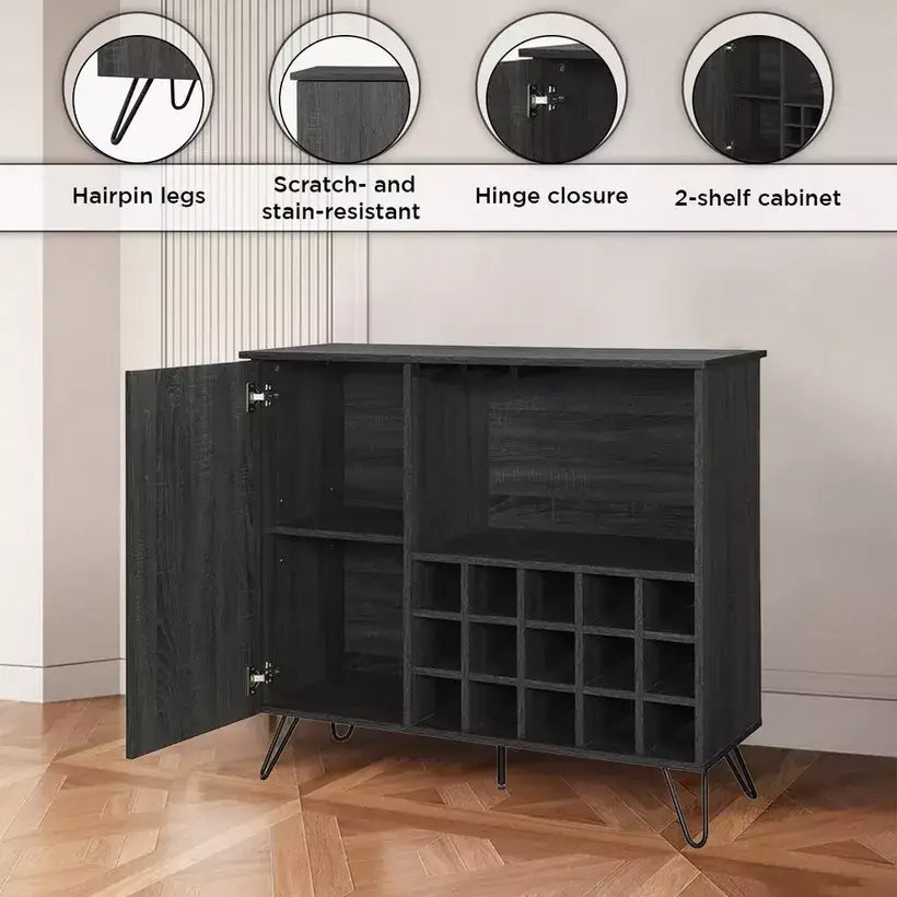 Stylish Bar Cabinet With Smart Storage Layout