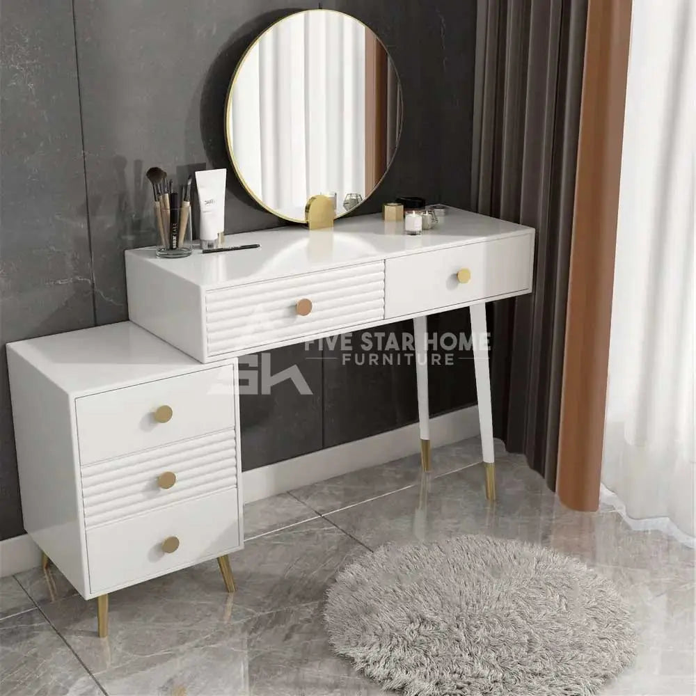 Stylish Dresser Table with Mirror and Stool-GCC Home Center