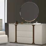 Load image into Gallery viewer, Stylish Mila Dresser with Round Mirror