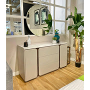 Stylish Mila Dresser with Round Mirror
