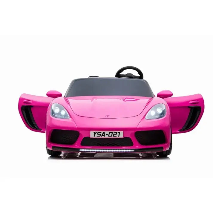 Super Fast 24v 2 Seat Porsche Style Kids Sports Car - Pink -Combination of Space, Comfort and performance.