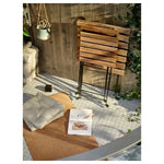 Load image into Gallery viewer, Table + 2 Chairs, Outdoor, Black/Light Brown Stained