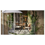 Load image into Gallery viewer, Table + 2 Chairs, Outdoor, Black/Light Brown Stained
