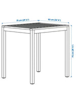 Load image into Gallery viewer, Table, Outdoor, Light Brown Stained, 75X63 Cm