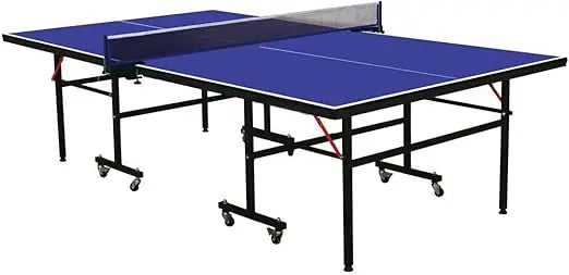 Arabian Mall Foldable Indoor Table Tennis Table with 8 Movable Wheels (12mm MDF Blue Top)