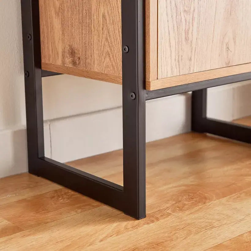 Tall Modern Bar Cabinet With 1 Drawer And 8 Shelves