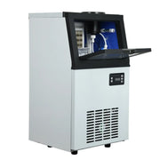 Tap Water Ice Maker Machine, 60KG/24H Stainless Steel Under Counter ice Machine with 17.6lbs Ice Storage Capacity, Freestanding Ice Maker.