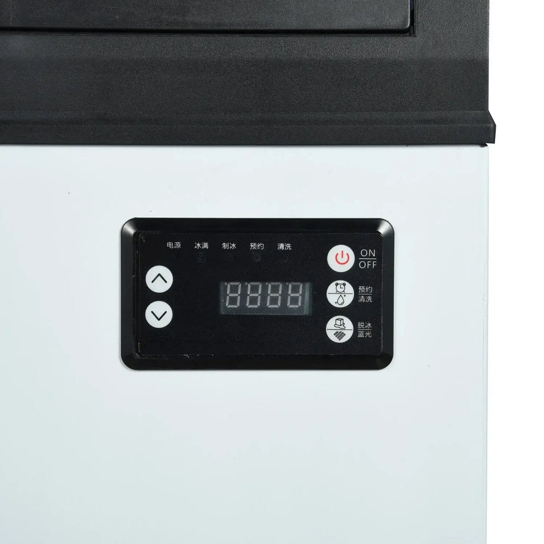 Tap Water Ice Maker Machine, 60KG/24H Stainless Steel Under Counter ice Machine with 17.6lbs Ice Storage Capacity, Freestanding Ice Maker.