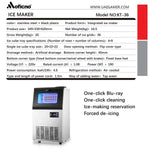 Load image into Gallery viewer, Tap Water Ice Maker Machine, 60KG/24H Stainless Steel Under Counter ice Machine with 17.6lbs Ice Storage Capacity, Freestanding Ice Maker.