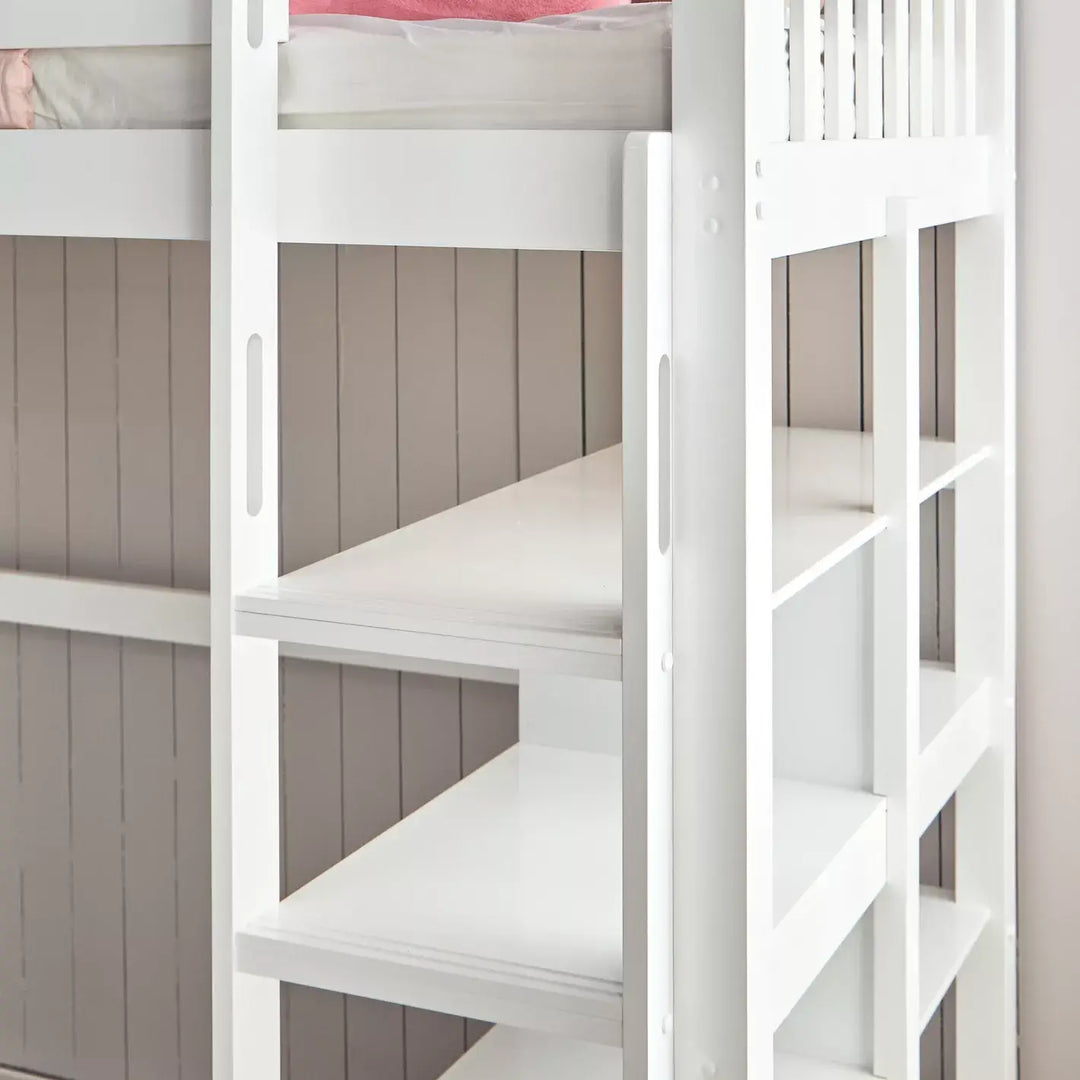 Taylor Twin Loft Bed with Shelves - 90x200 cm-GCC Home Center