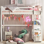 Load image into Gallery viewer, Taylor Twin Loft Bed with Shelves - 90x200 cm-GCC Home Center