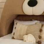 Load image into Gallery viewer, Teddy Kids Upholstered Bed – Modern Fabric Bed with Pouffe