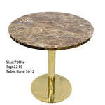 Load image into Gallery viewer, Tempered Glass Dining Table with SS Gold Base