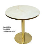Load image into Gallery viewer, Tempered Glass Dining Table with SS Gold Base
