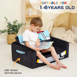 Load image into Gallery viewer, Tender Playful OEM Black Car Shaped Folding Kids Sofa Bed Small Foam Couch for Nursery