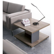 Tiers Square Coffee Table Side Table for Living Room , E1 Commercial Grade Melamine | Open Storage