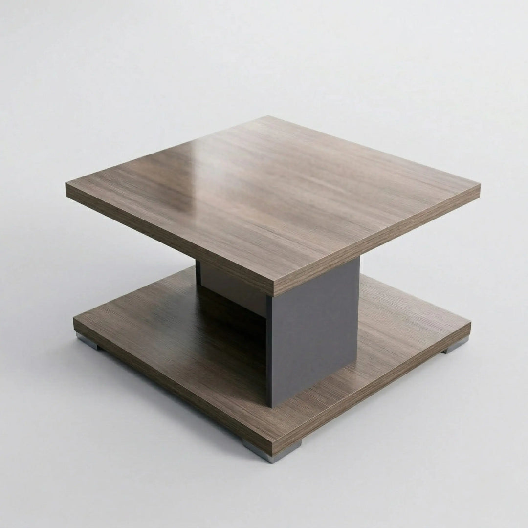 Tiers Square Coffee Table Side Table for Living Room , E1 Commercial Grade Melamine | Open Storage